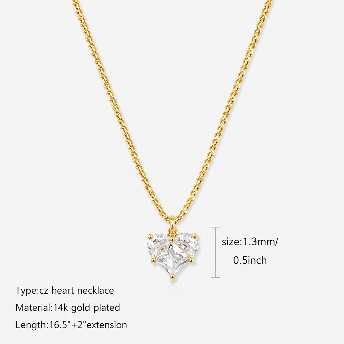 Chunky Heart Pendant Choker