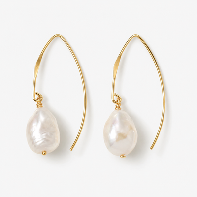 Baroque Pearl Dangle Earrings