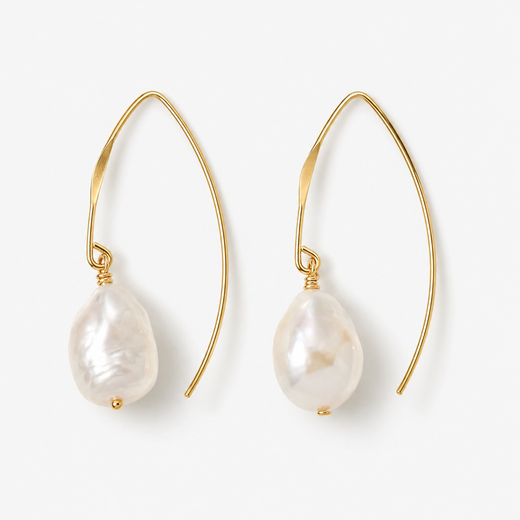 Baroque Pearl Dangle Earrings