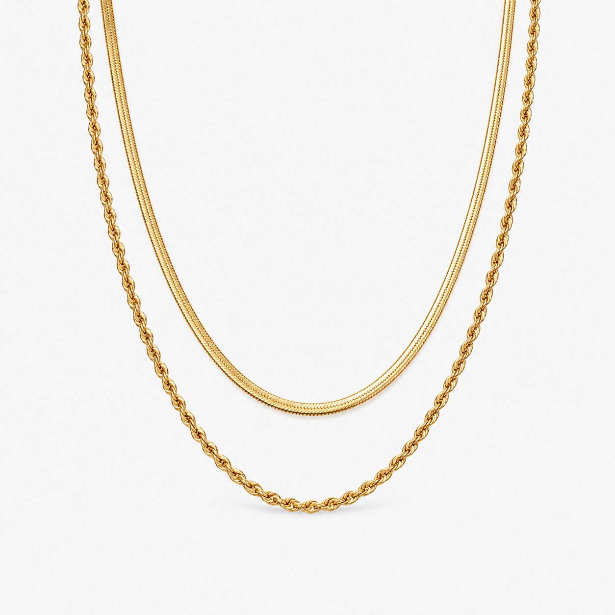 Layered Snake Rope Chain Necklace