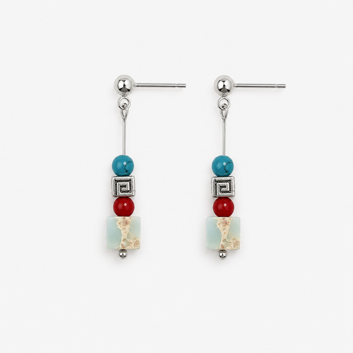 Qinghuan Agate Drop Earrings