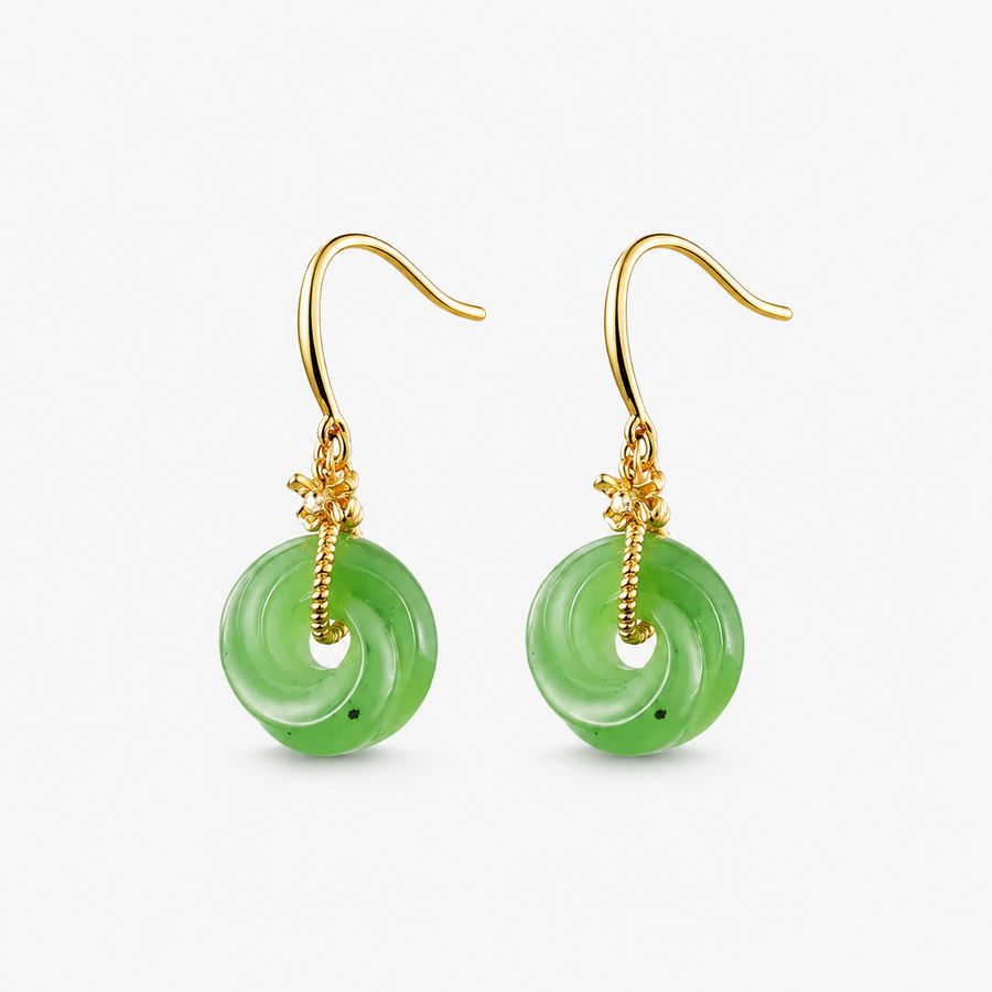 Hetian Jasper Dangle Earrings