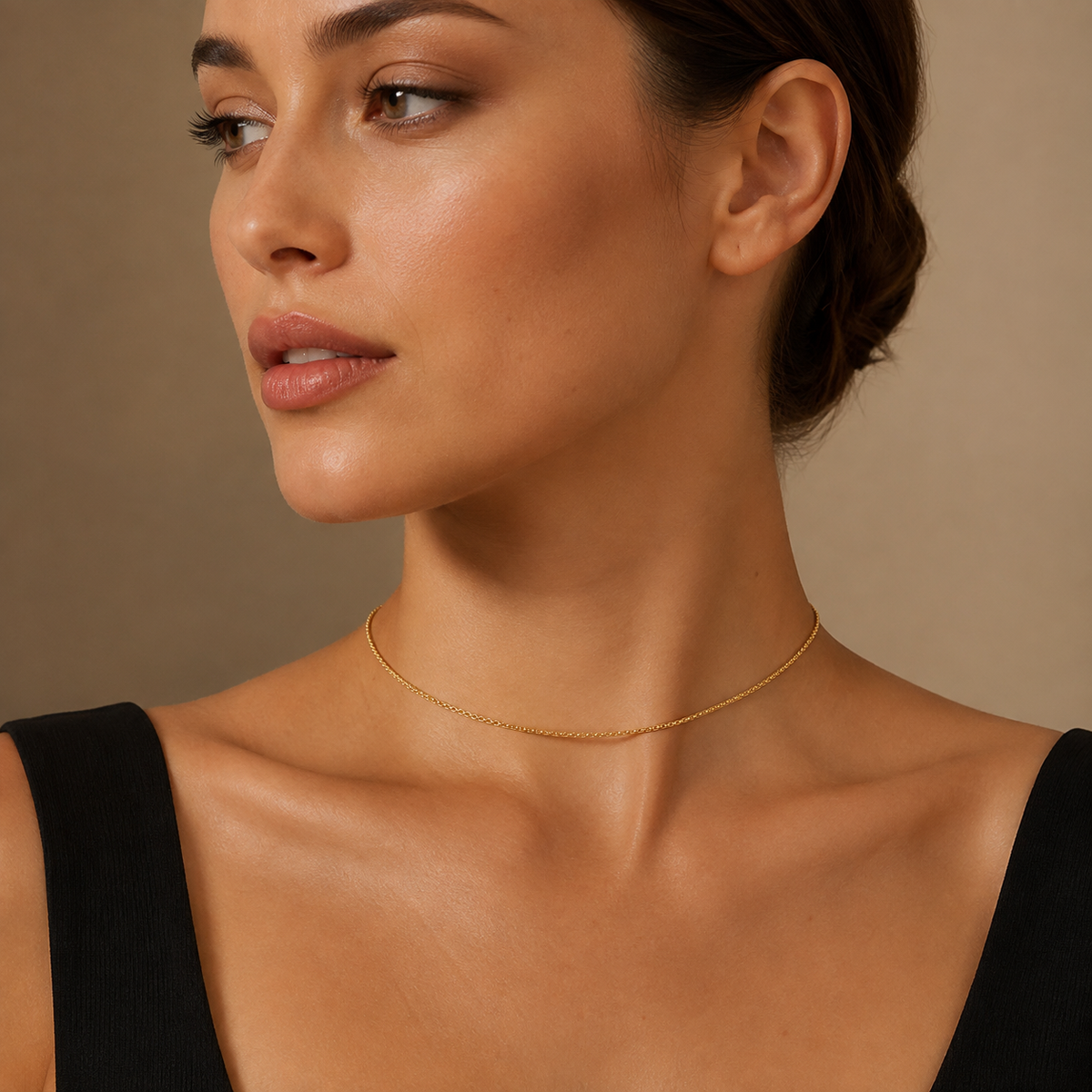 Thin Box Chain Necklace