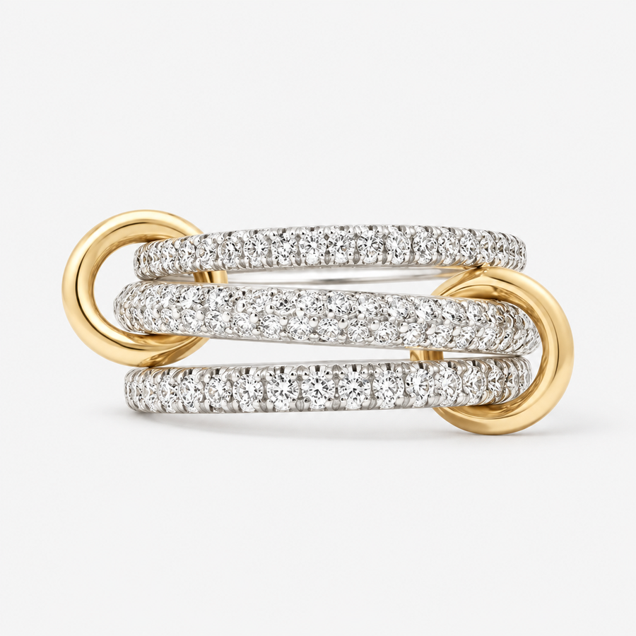 CZ Interlocking Stackable Ring