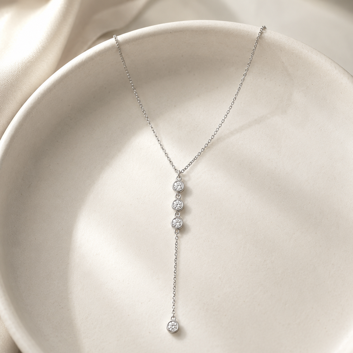 Teardrop Y Necklace