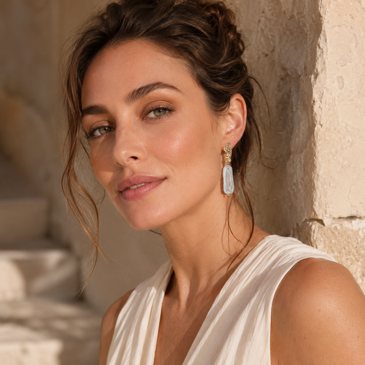 Large Baroque Freshwater Pearl Earrings