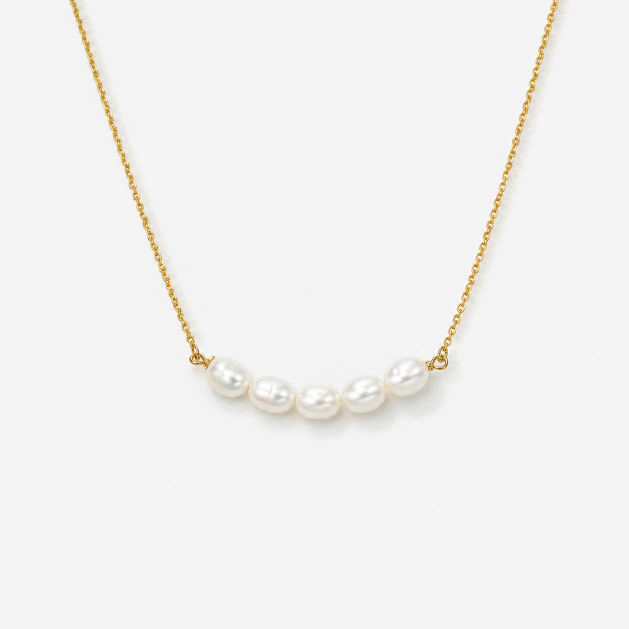 Five Pearl Choker Necklace