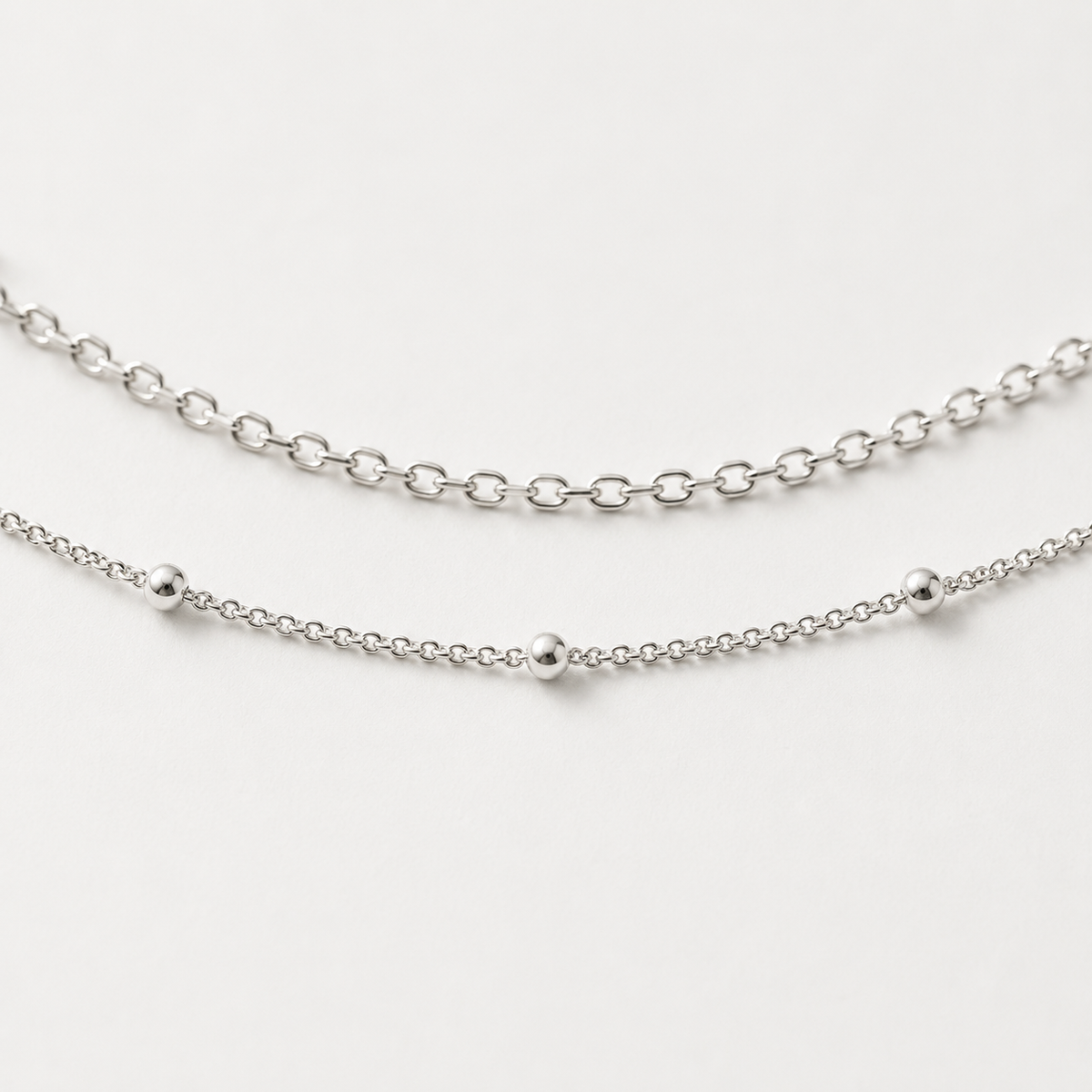 Simple Layered Beaded Necklace