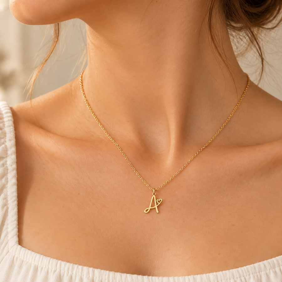 A-Z Initial Personalized Pendant Necklace