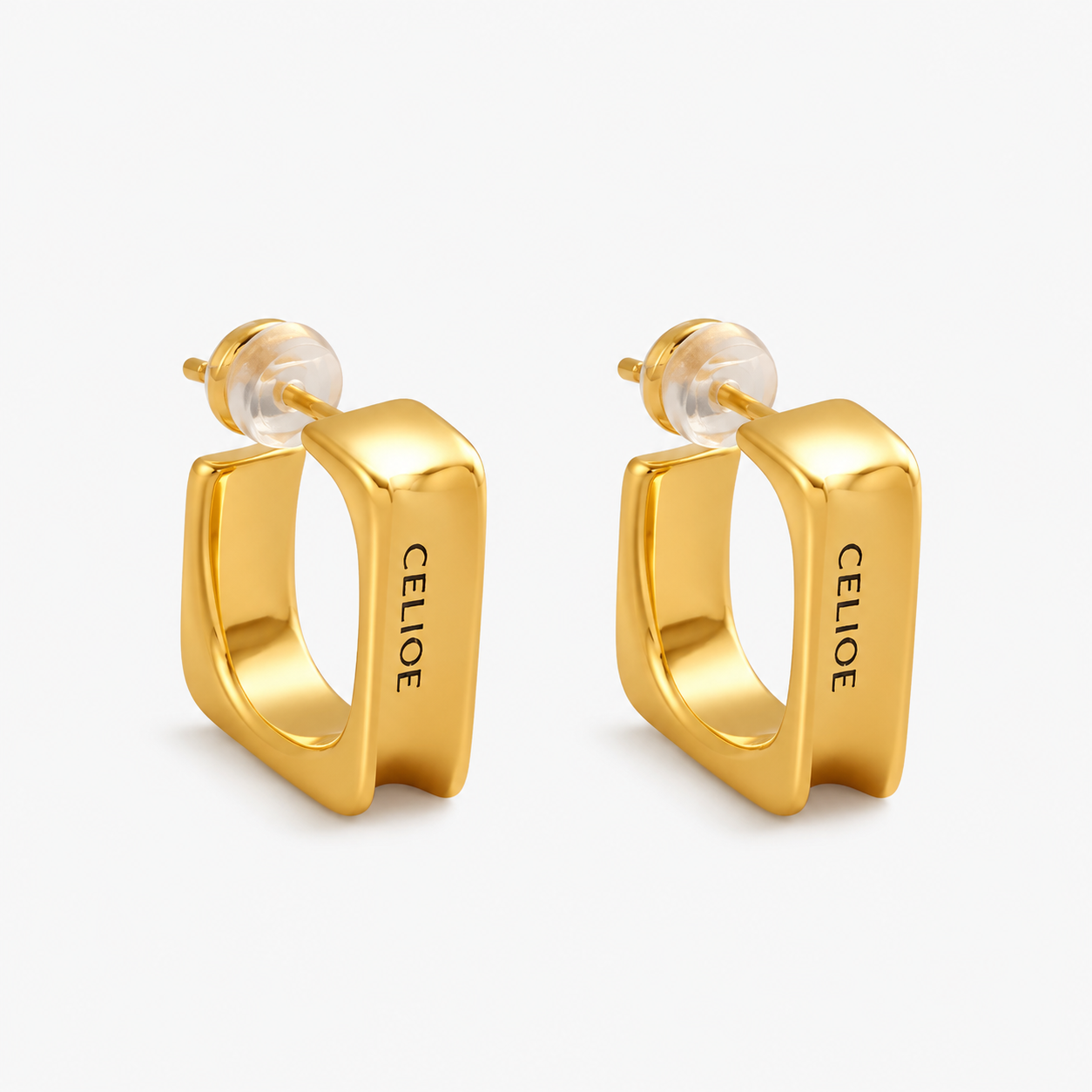 Geometric Square Stud Earrings