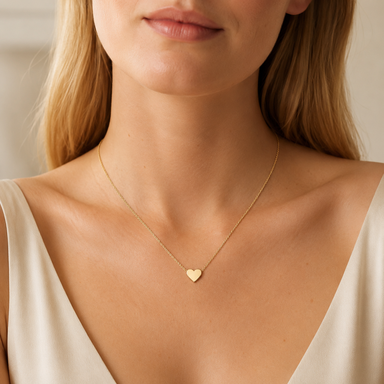 Tiny Heart Charm Necklace