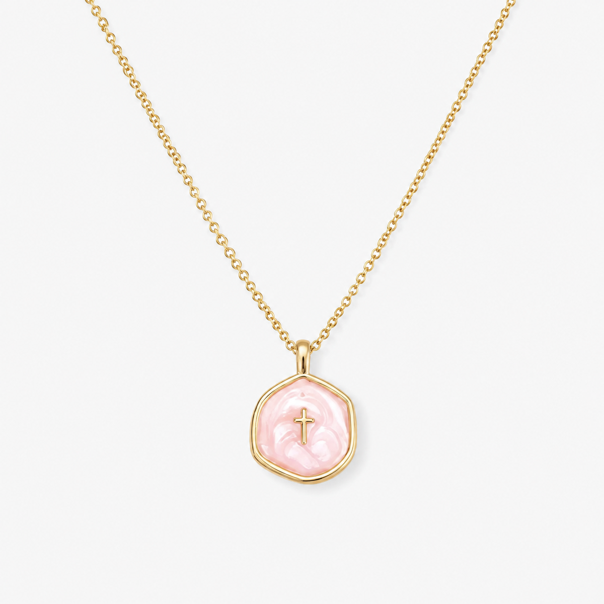Tewiky 14K Gold Plated Cross Necklace for Women