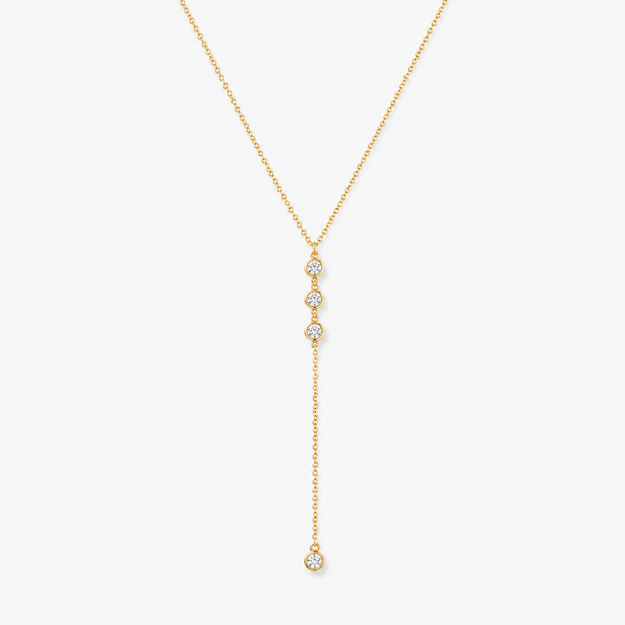 Teardrop Y Necklace