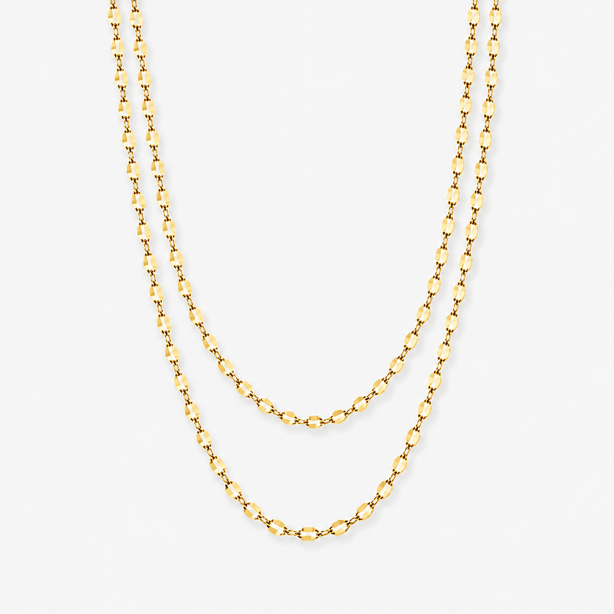 Layered Lips Charm Necklace
