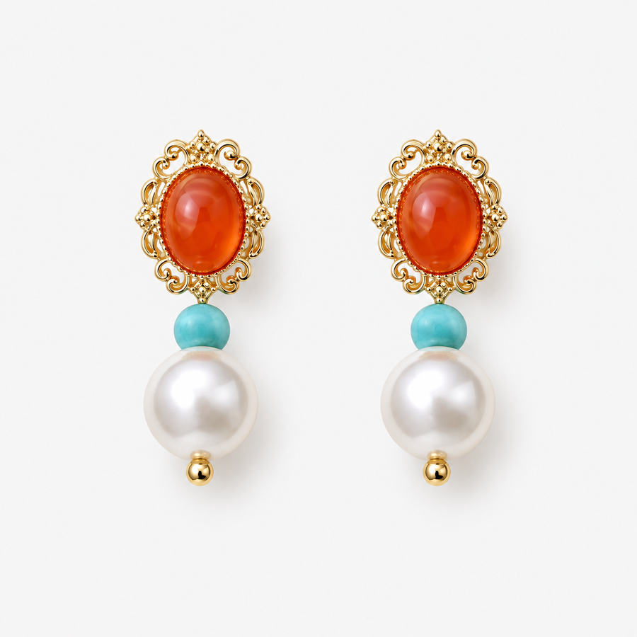 Vintage Pearl Stud Earrings