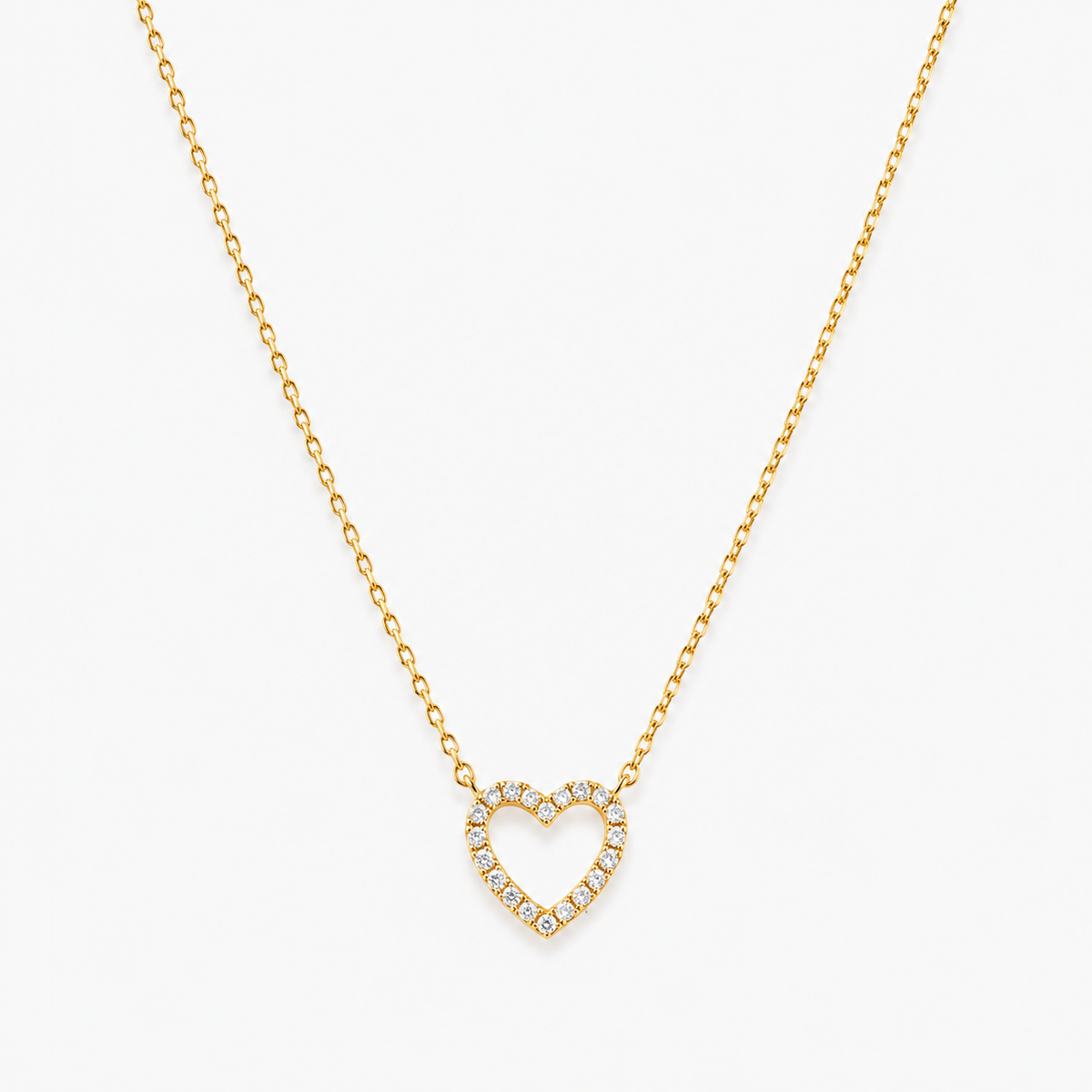 Tiny CZ Heart Necklace