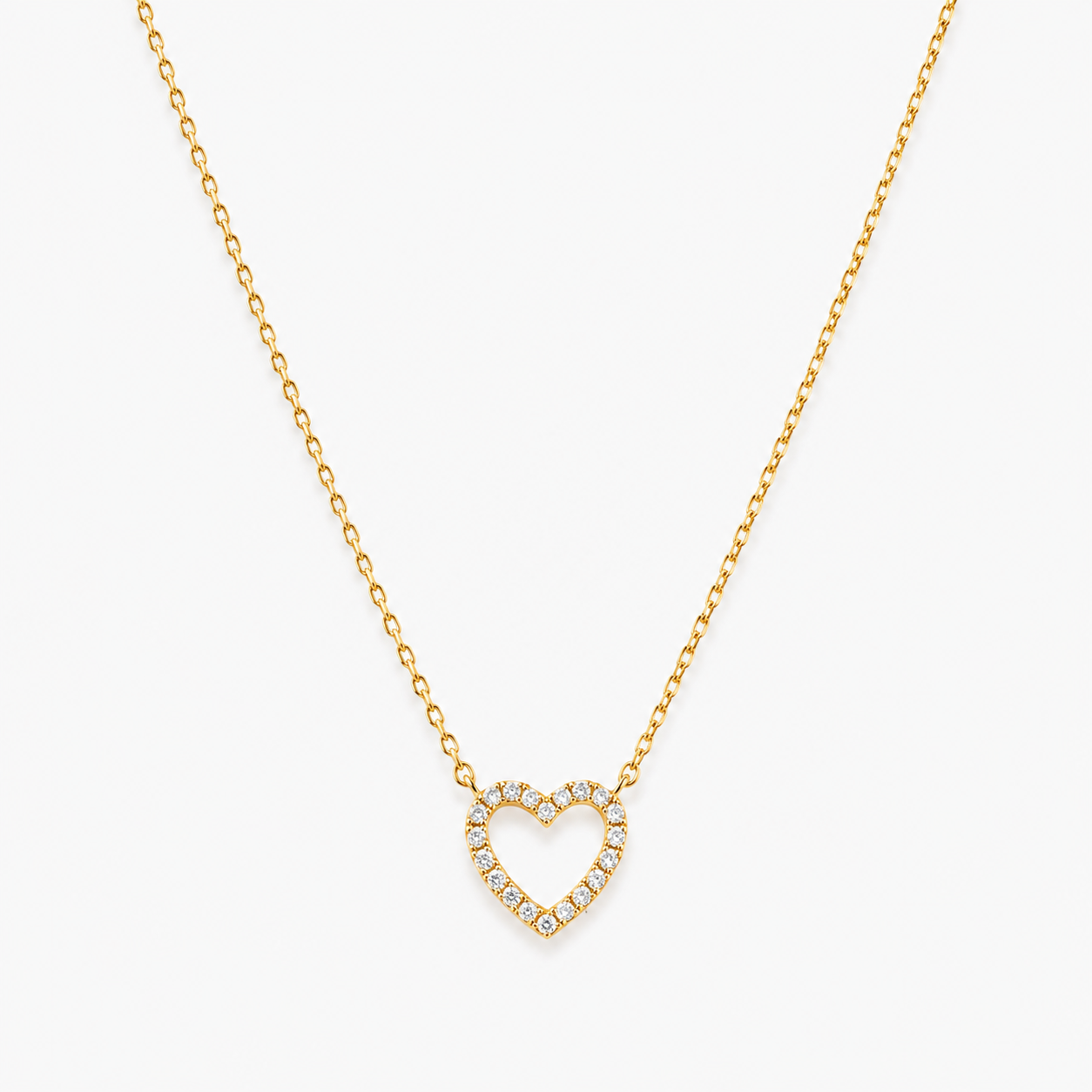 Tiny CZ Heart Necklace