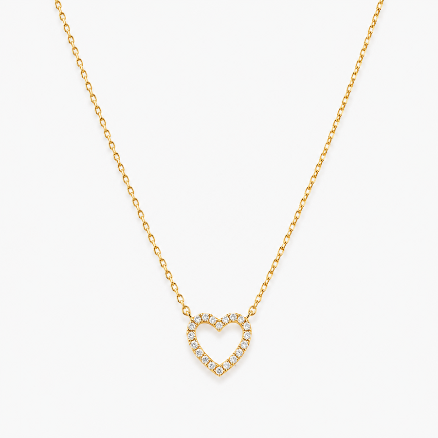 Tiny CZ Heart Necklace