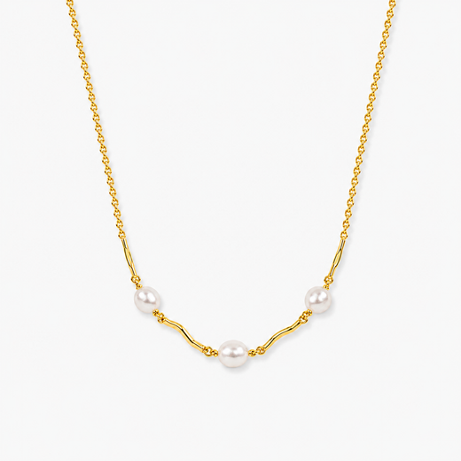 Pearl Bar Choker Necklace