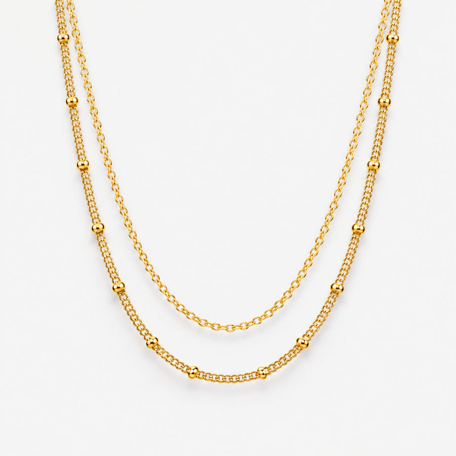 Simple Layered Beaded Necklace