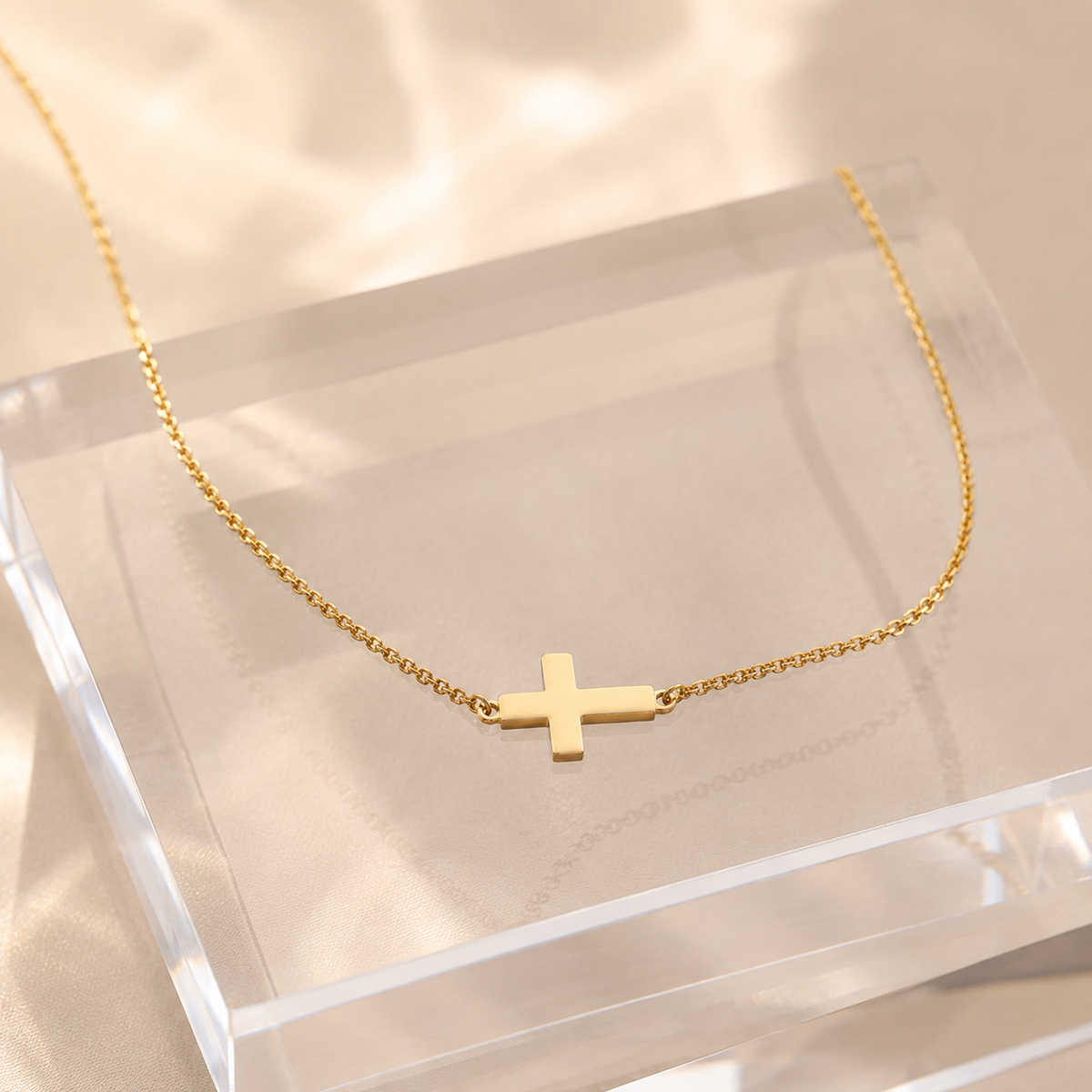Mini Cross Pendant Choker