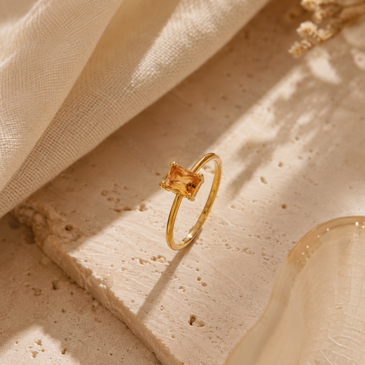 Rectangular Gemstone Ring