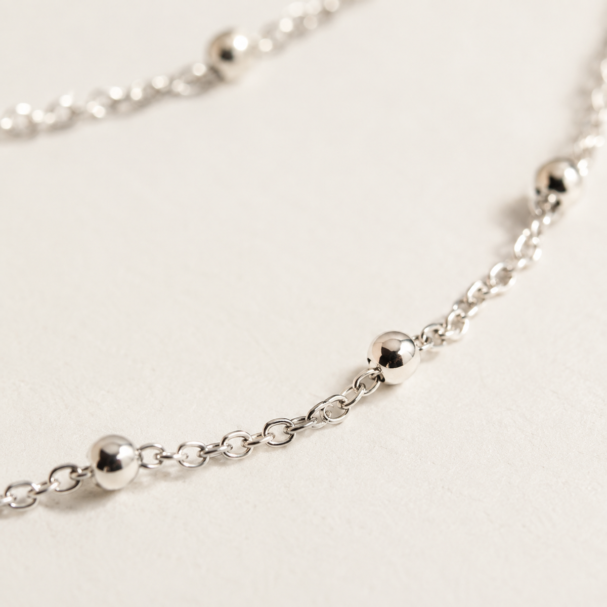 Dainty Beaded Chain Necklace
