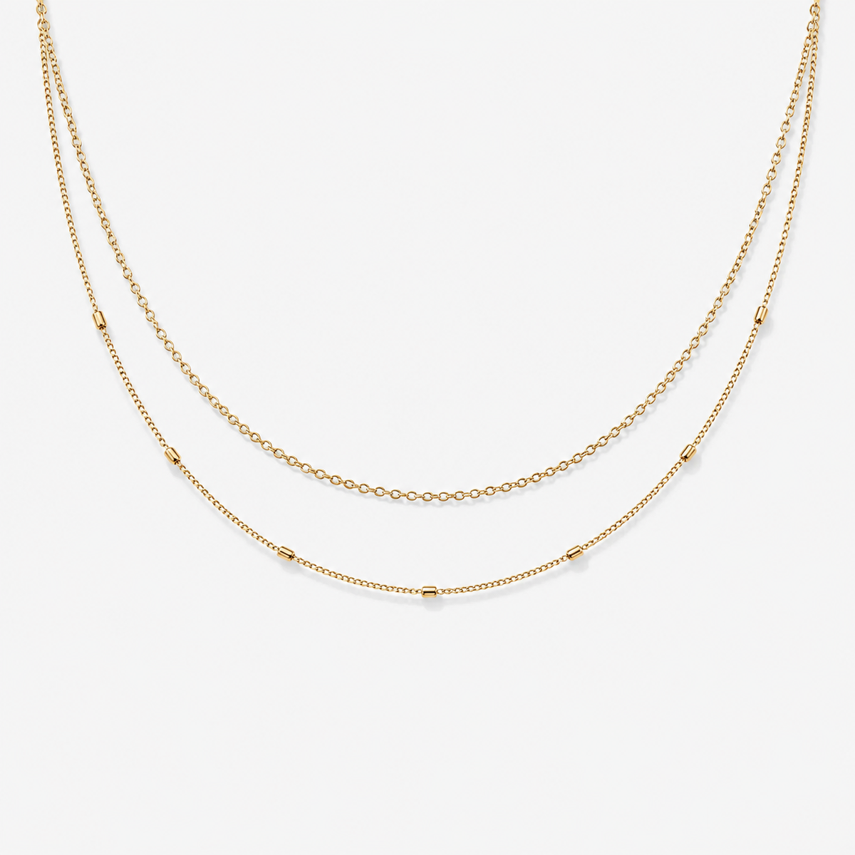 Simple Layered Beaded Necklace