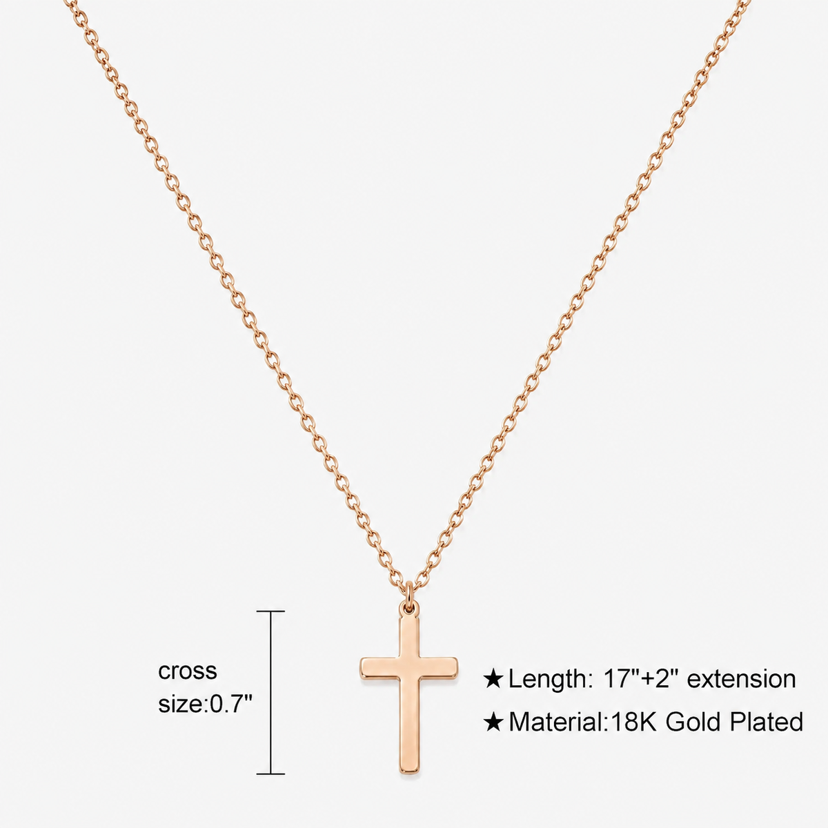 Small Cross Pendant Necklace