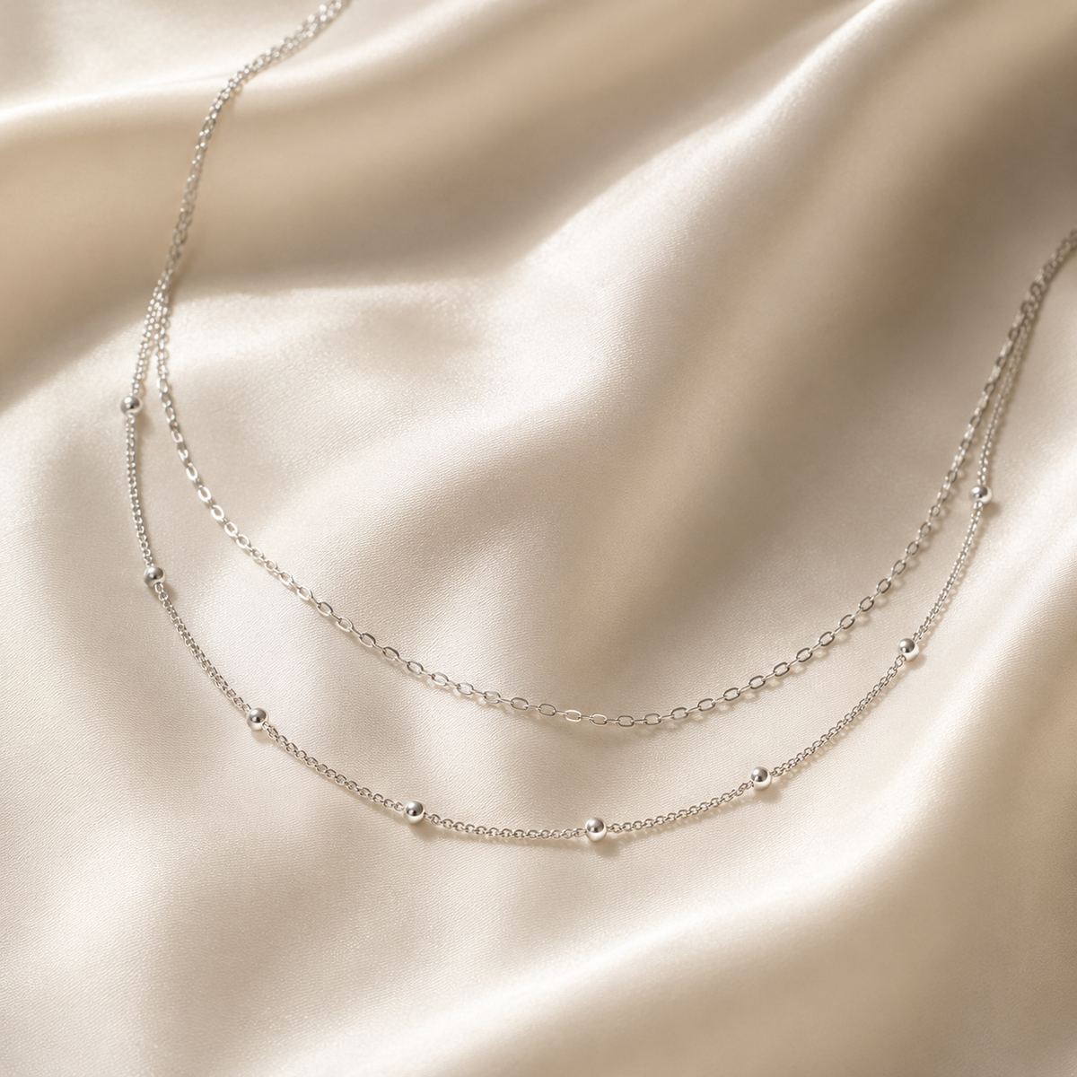 Simple Layered Beaded Necklace