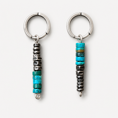 Asymmetrical Tibetan Dangle Earrings
