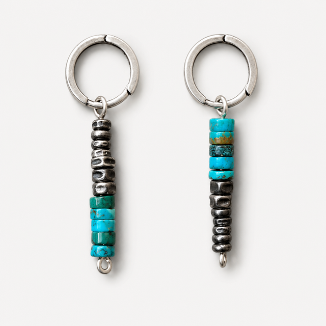 Asymmetrical Tibetan Dangle Earrings