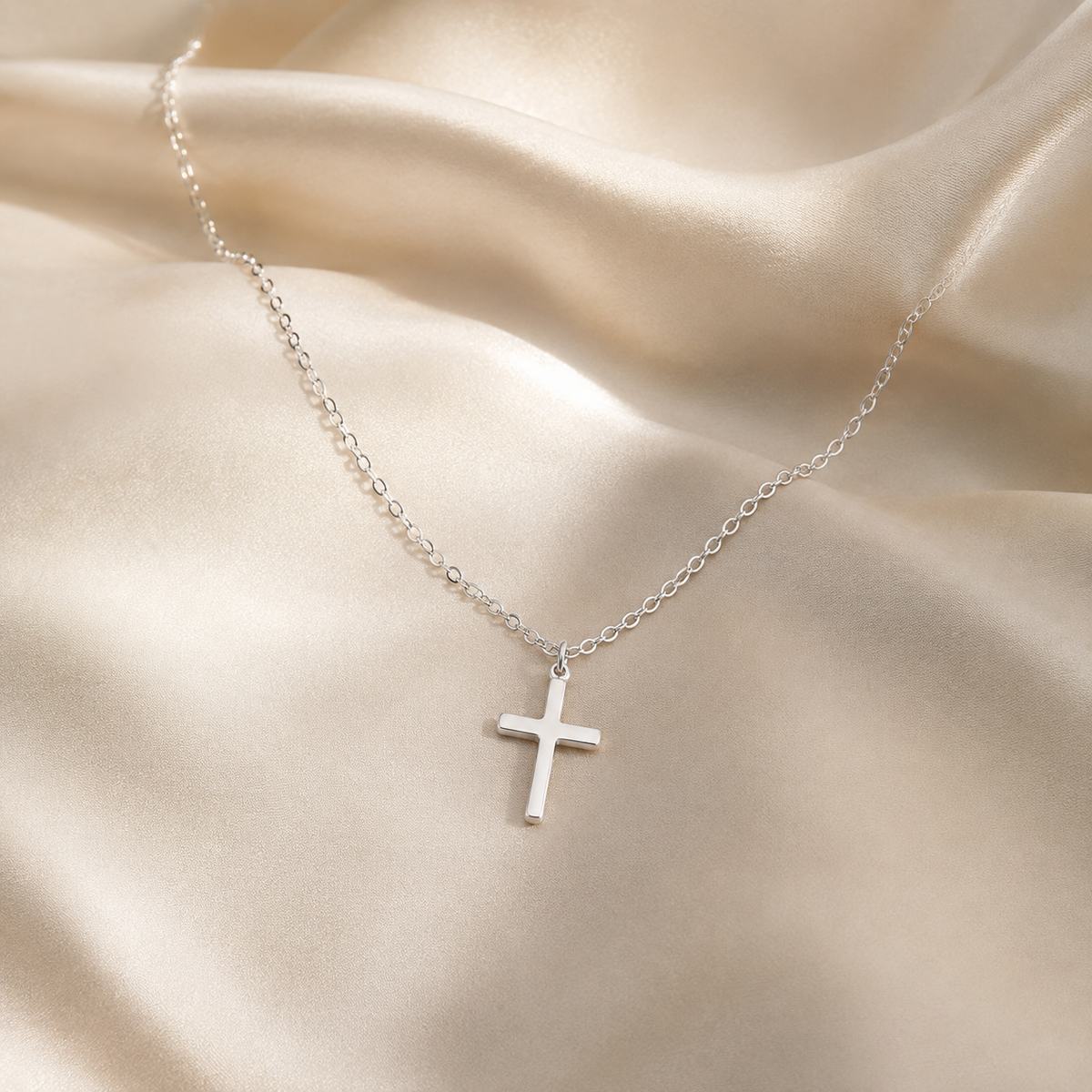 Adjustable Cross Pendant Necklace