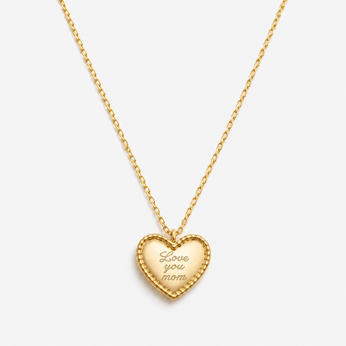 Love Mom Heart Necklace
