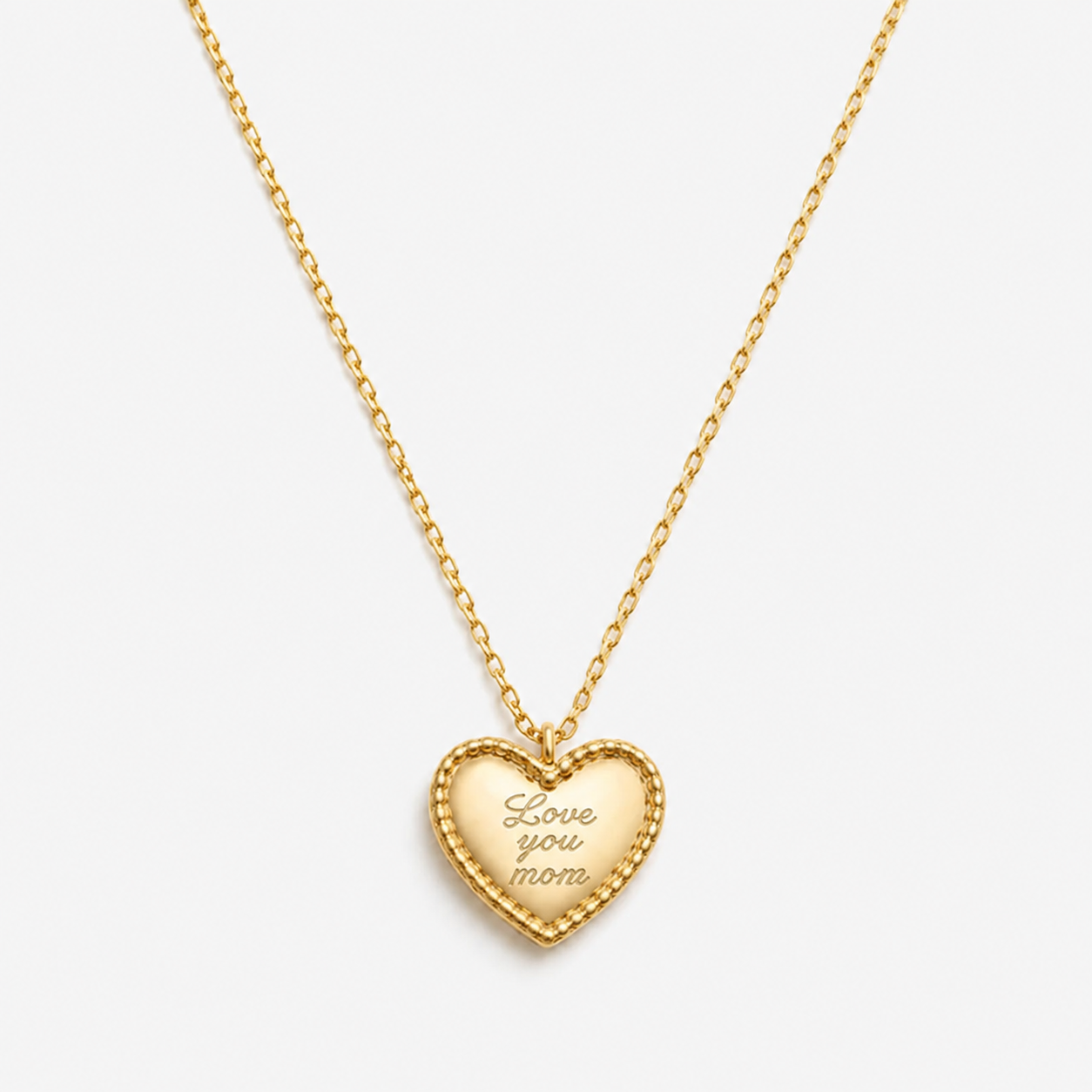 Love Mom Heart Necklace