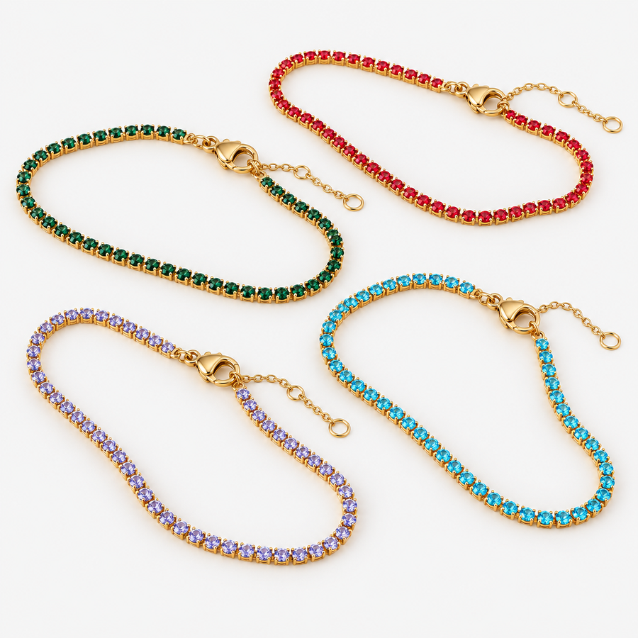Birthstone CZ Tennis Bracelet