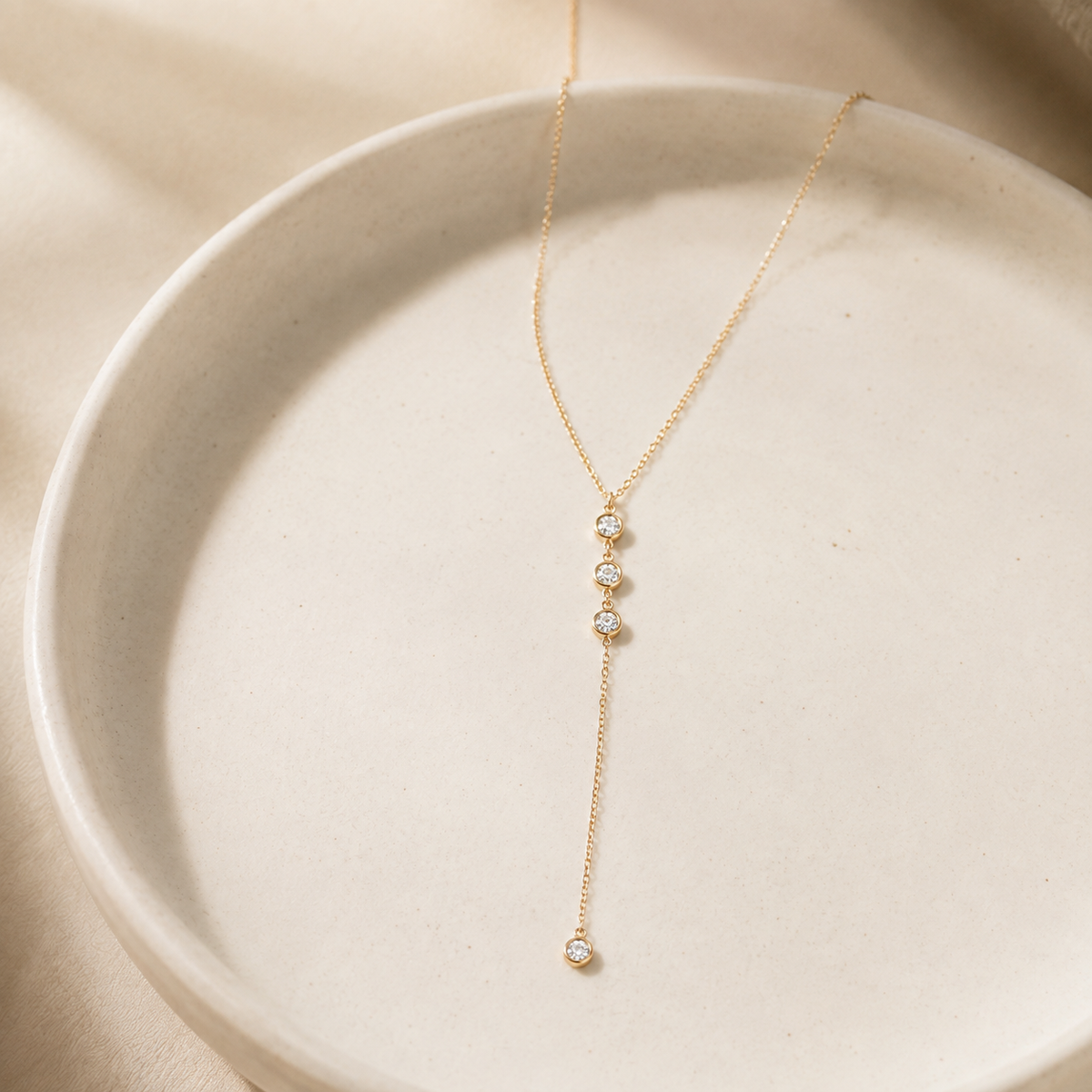 Teardrop Y Necklace