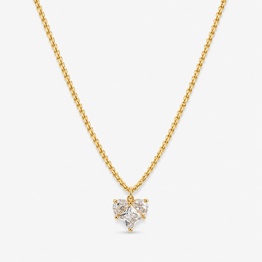 Chunky Heart Pendant Choker