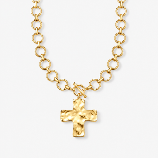 Gold Cross Pendant Necklace