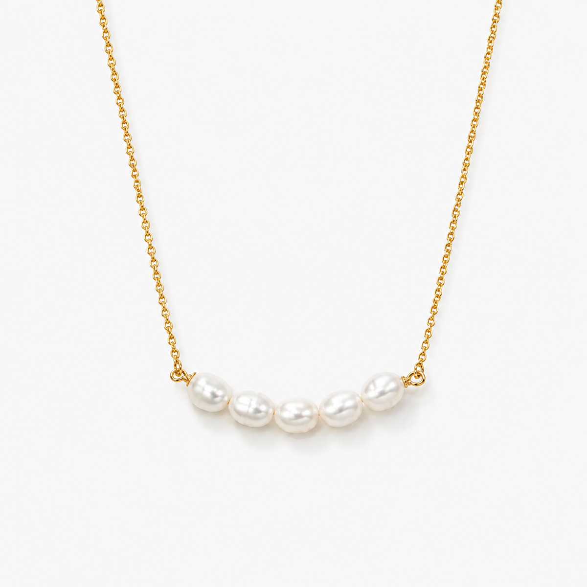 Five Pearl Choker Necklace