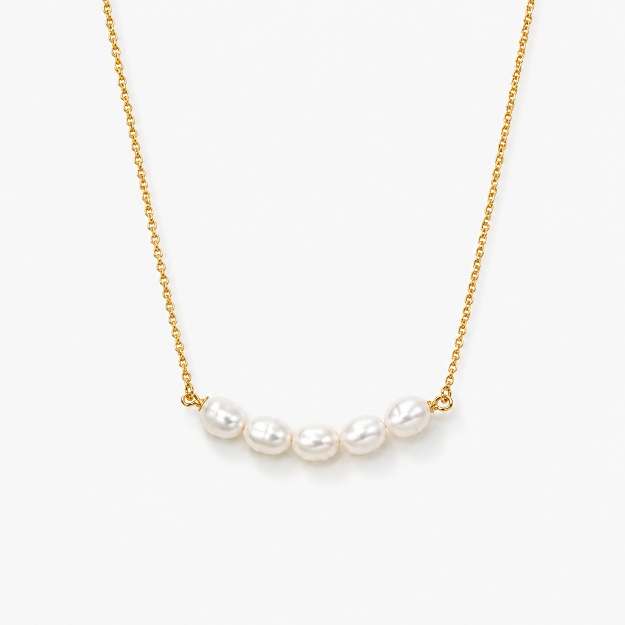 Five Pearl Choker Necklace