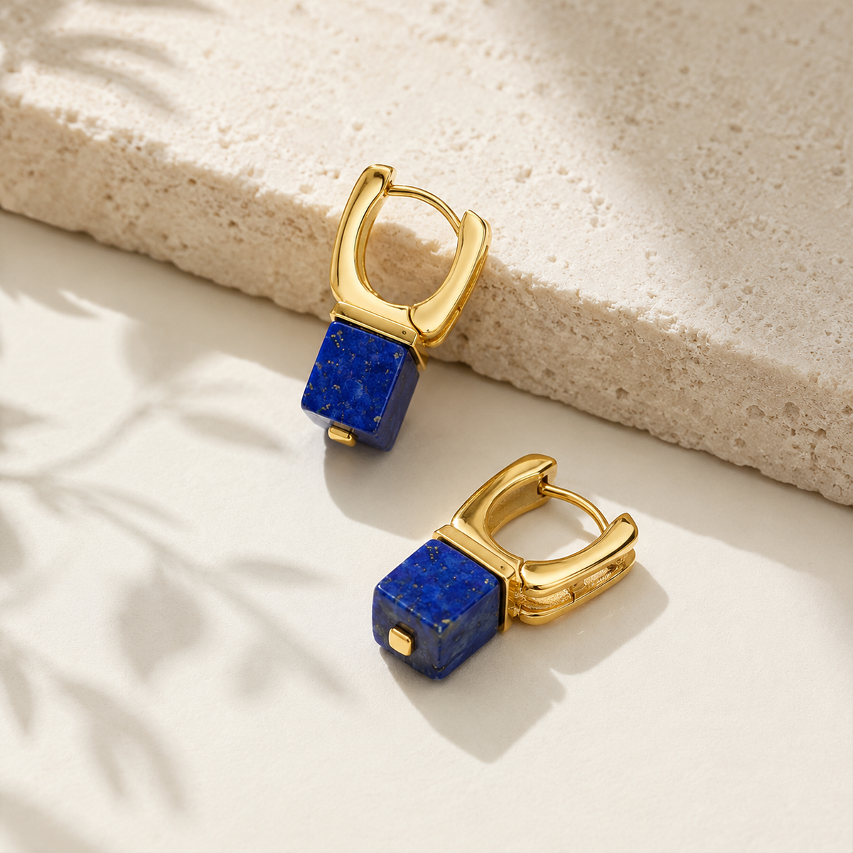 Lapis Lazuli Cube Earrings