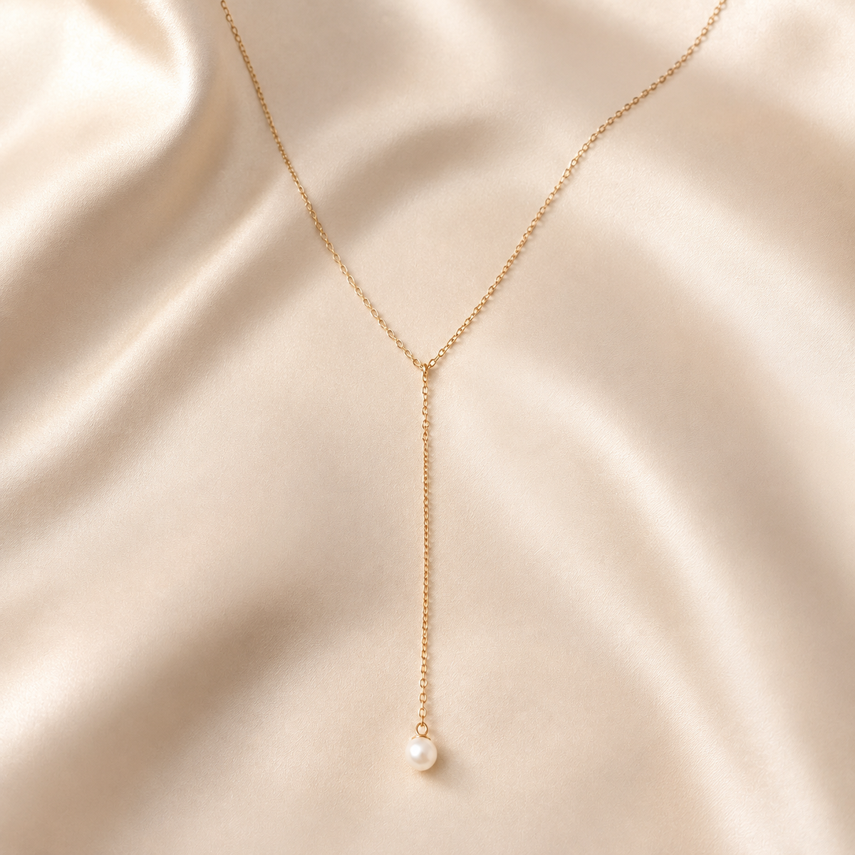 Pearl Y Necklace