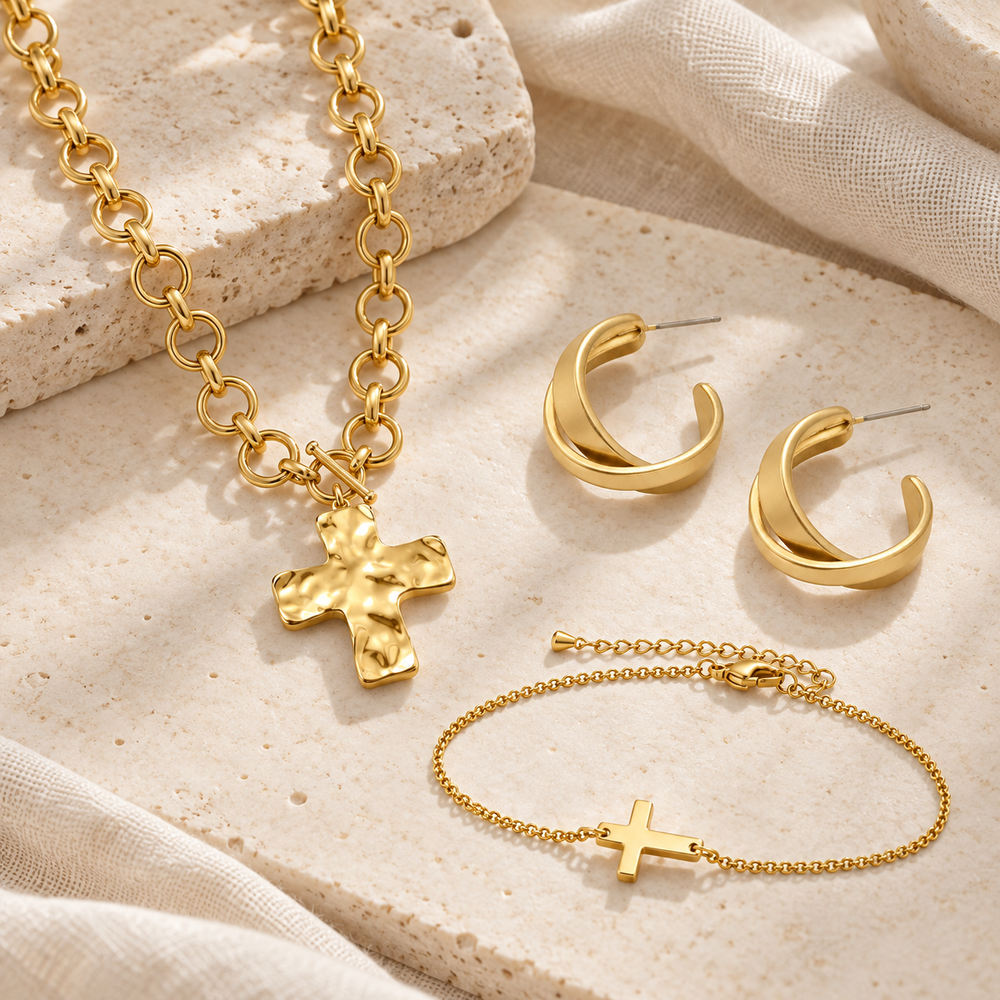Gold Cross Set