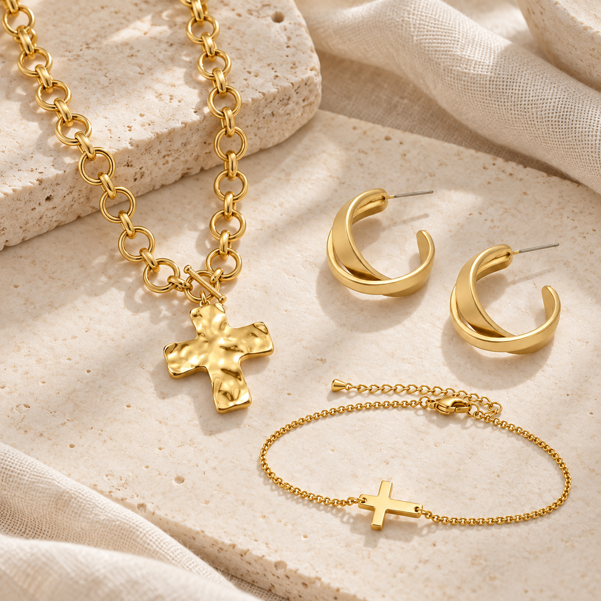 Gold Cross Set