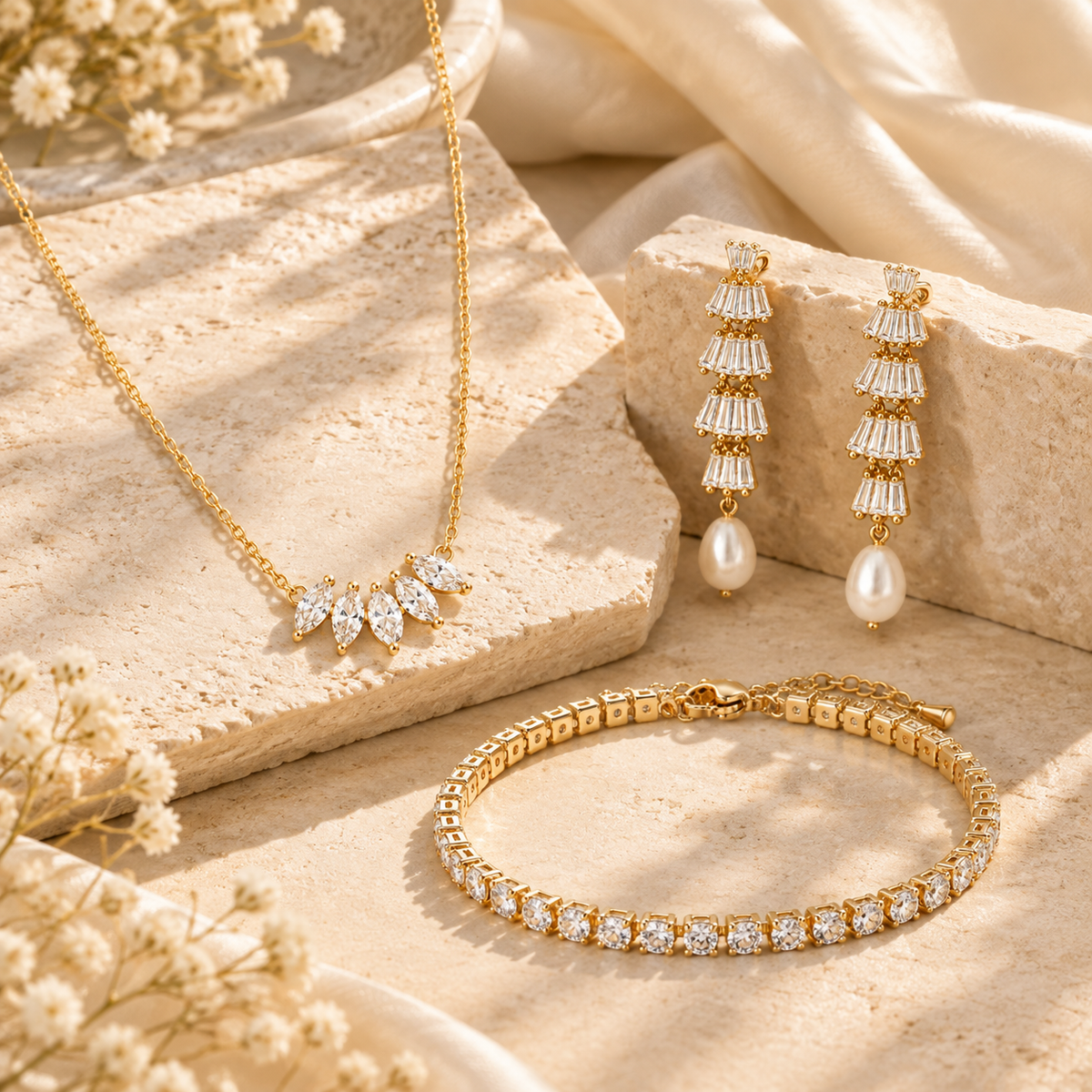 Pearl CZ Glow Set