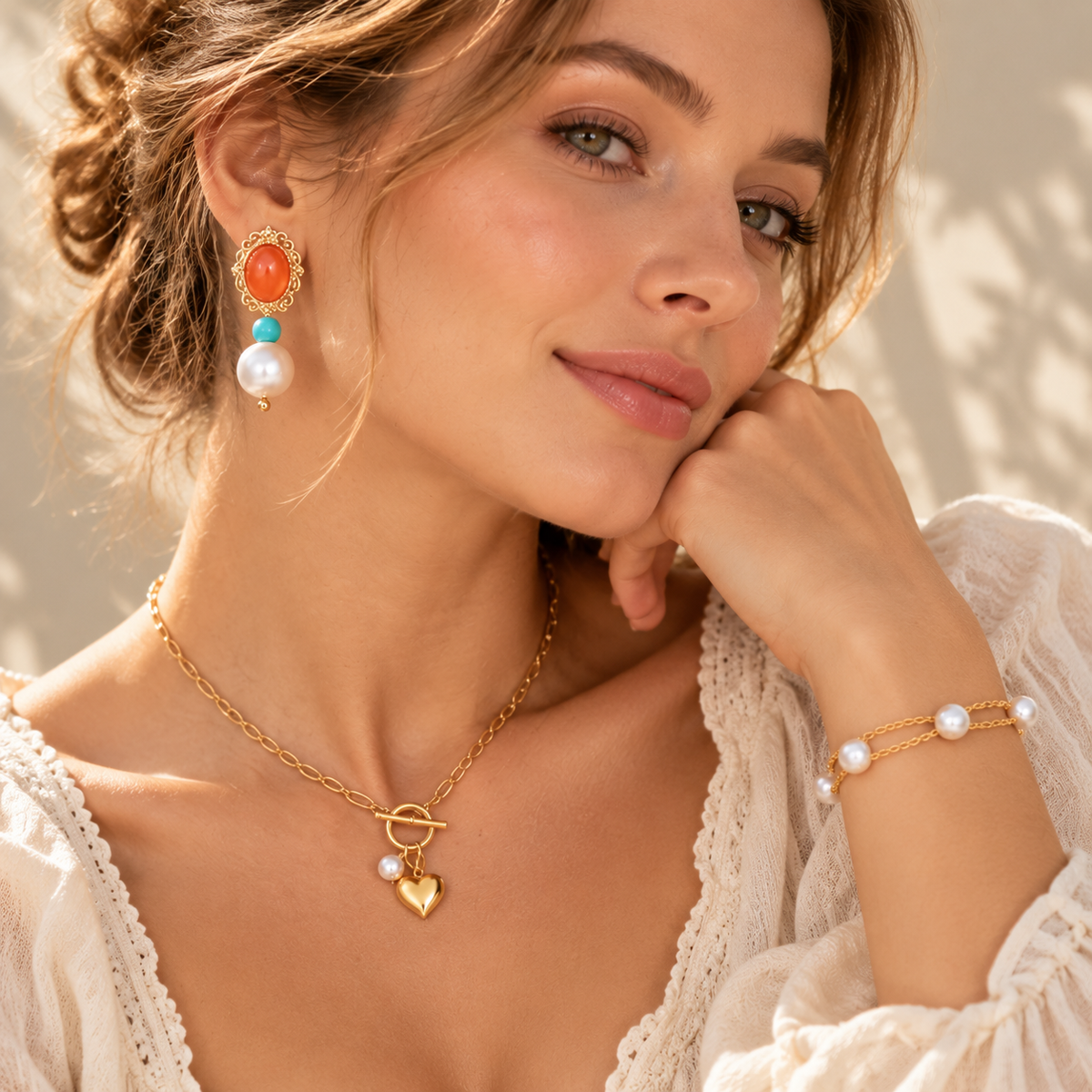 Pearl Heart Set
