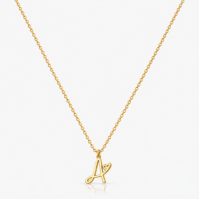 A-Z Initial Personalized Pendant Necklace
