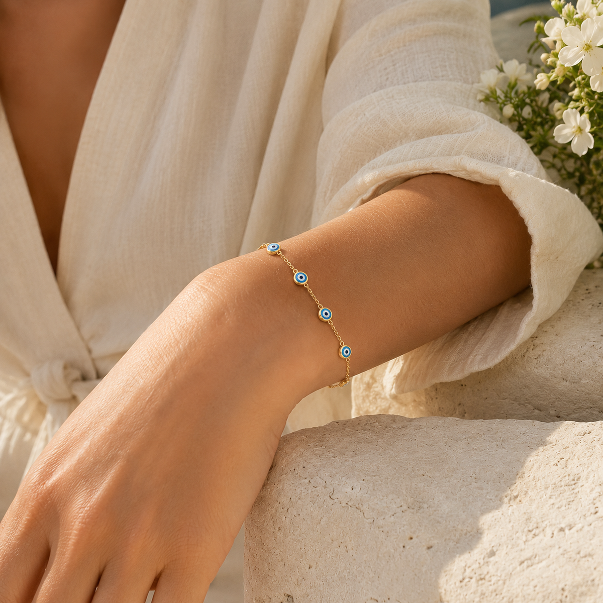 Turkish Evil Eye Charm Bracelet