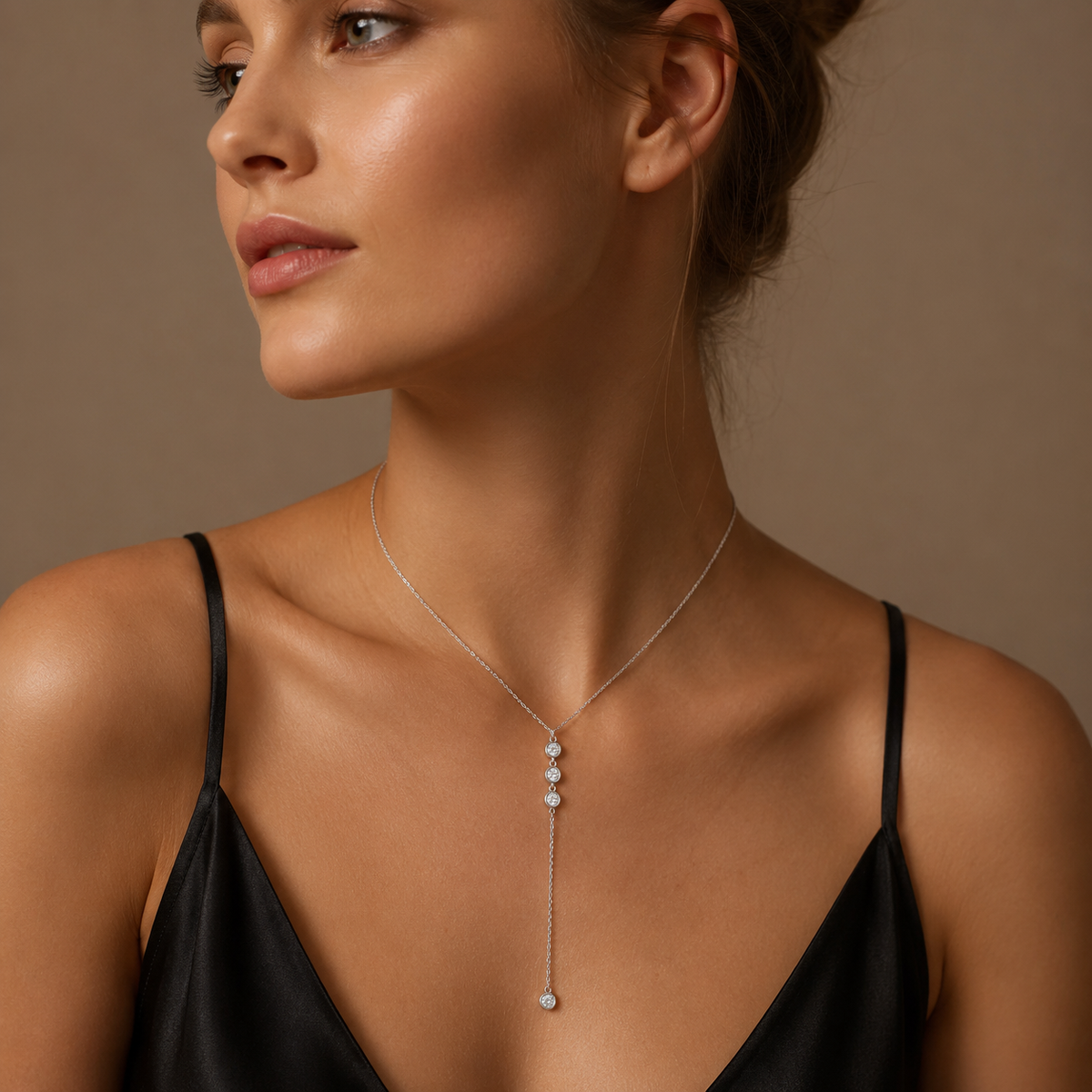 Teardrop Y Necklace